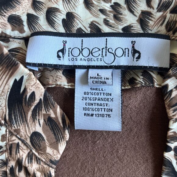 NWOT Robertson Los Angeles 3/4 Sleeved Button Down With Layered Cardigan Size L - Picture 9 of 9